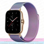 Milanese Stainless Steel Watch Band – 20mm 22mm Strap for Amazfit Smartwatches