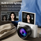 4K 64MP Compact Digital Camera – 18X Zoom for Travel Vlogging and Photography