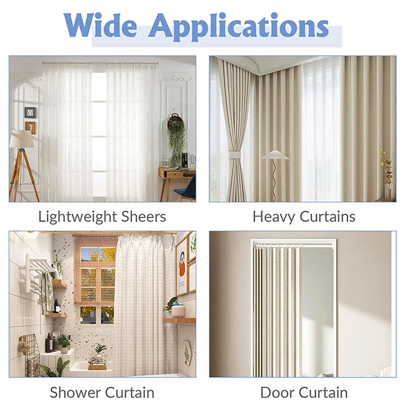 Stainless Steel Drapery Pin Hooks – Heavy Duty Curtain Pleating Accessories