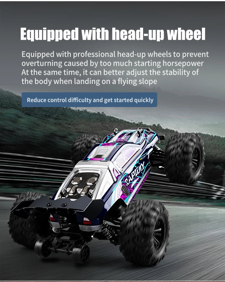 4WD Off-Road RC Monster Truck – 50km/h Remote Control for Adults and Kids
