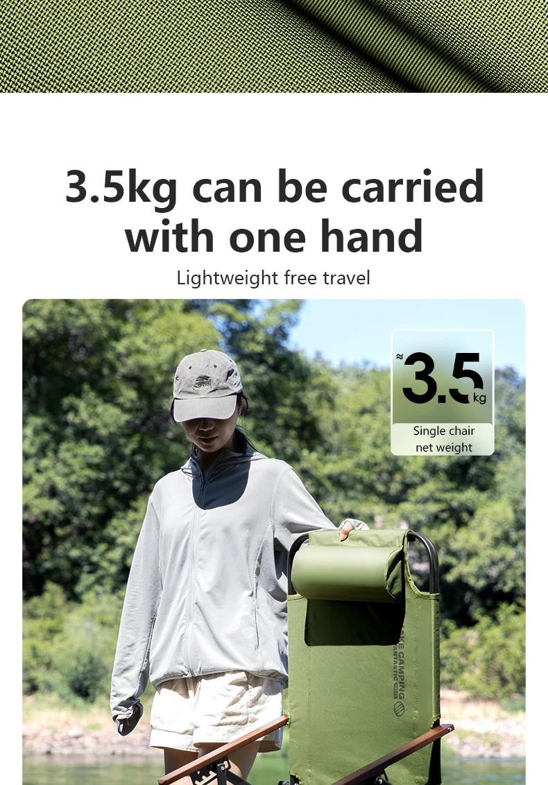 Folding Camping Chair – Adjustable Portable Seat for Outdoor Hiking Travel