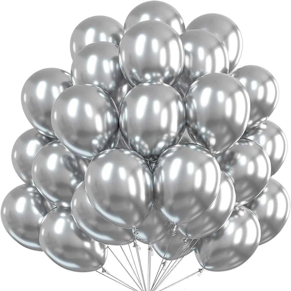 Metallic Assorted Balloons – Decorative Party Decor for Weddings and Birthdays