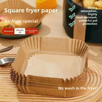 Square Air Fryer Parchment Liners – 23cm Non-stick Paper for Baking Cooking