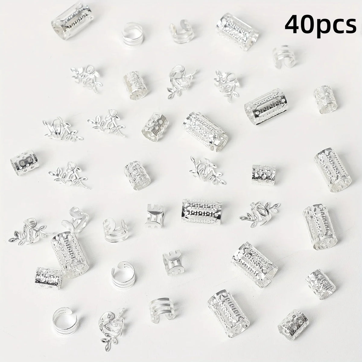 Hollow Out Hair Rings – Metal Jewelry Charms for Braids and Locs