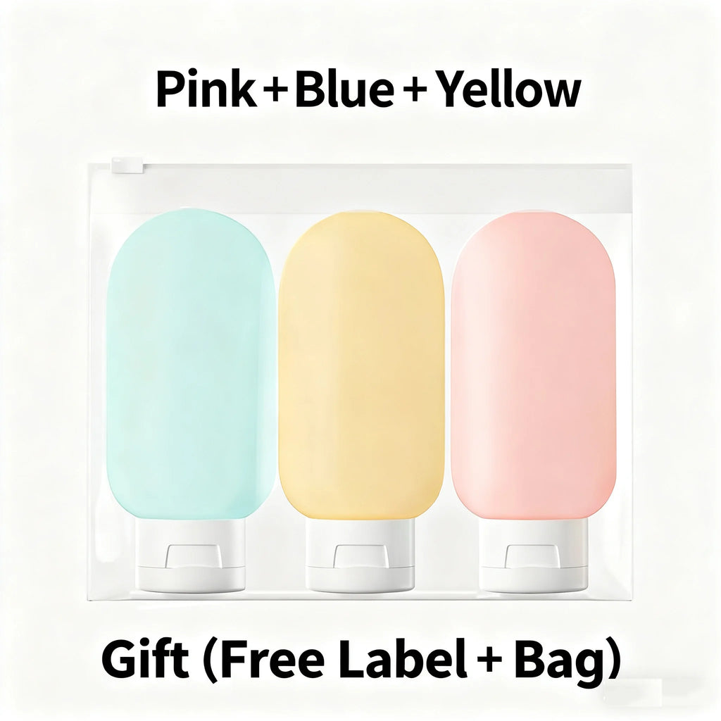 Refillable 60ml Squeeze Tubes – Soft Silicone Containers for Travel Toiletries