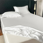 Satin Elastic Fitted Sheet – Soft Solid Mattress Cover for All Bed Sizes