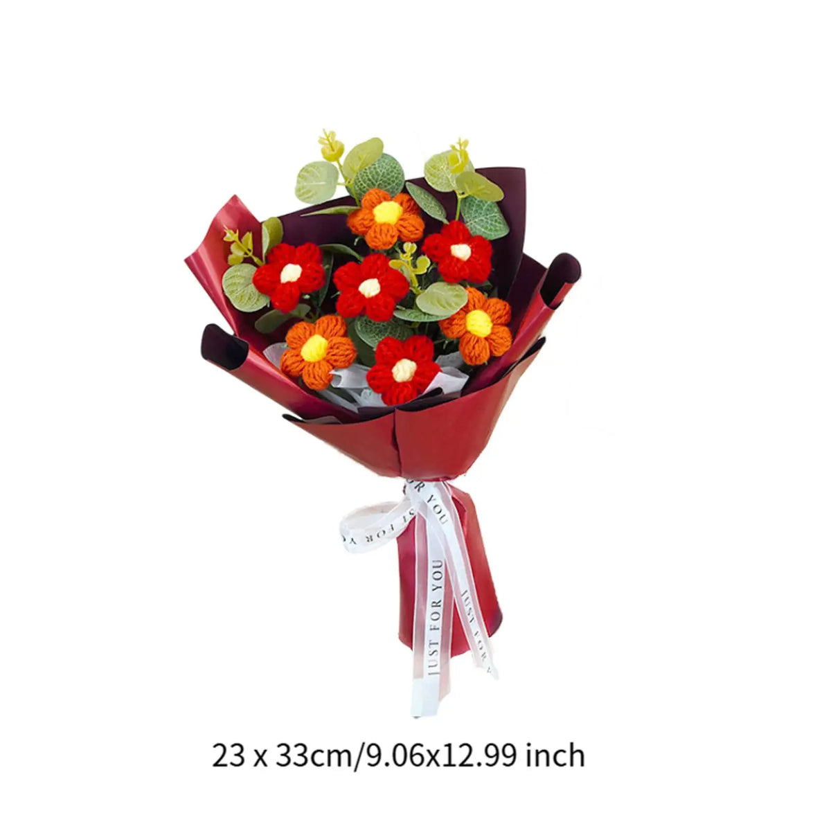 Handmade Crochet Flower Bouquet – Knitted Floral Decor for Gift Giving