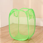 Mesh Foldable Laundry Basket – Minimalist Monochrome Hamper for Bathroom