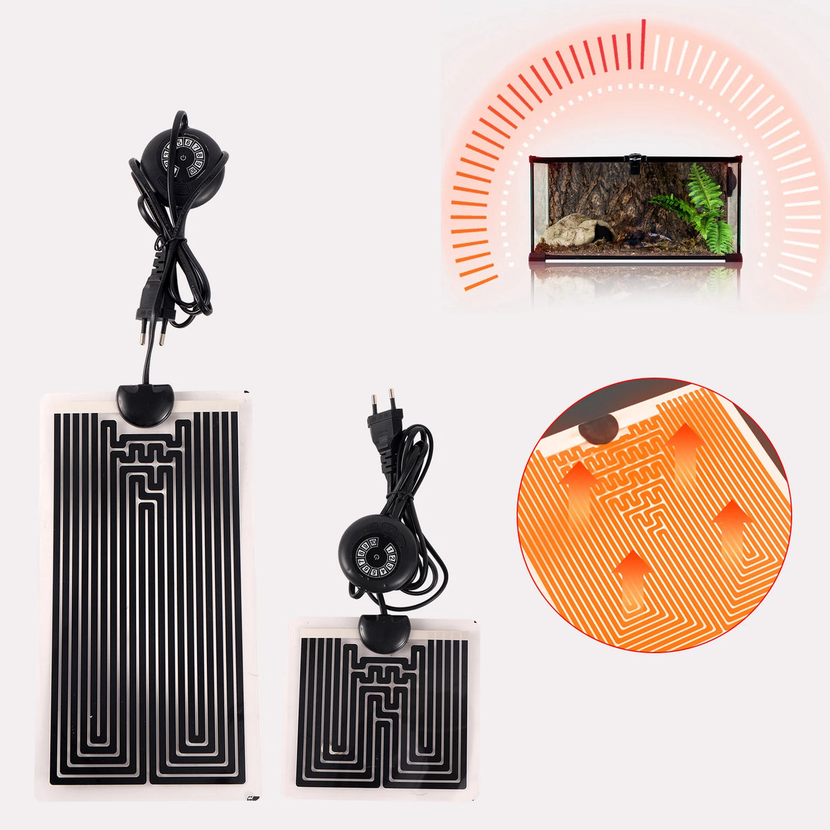 Adjustable Reptile Heat Mat – Thermal Heating Pad for Terrarium Pets