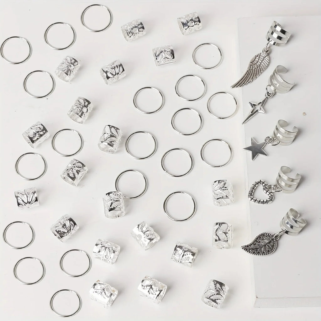Alloy Braid Hair Rings – Dreadlock Jewelry for Women and Girls