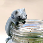 Lucky Cat Miniature Figures – Resin Micro Landscape Decor for Bonsai Gardening