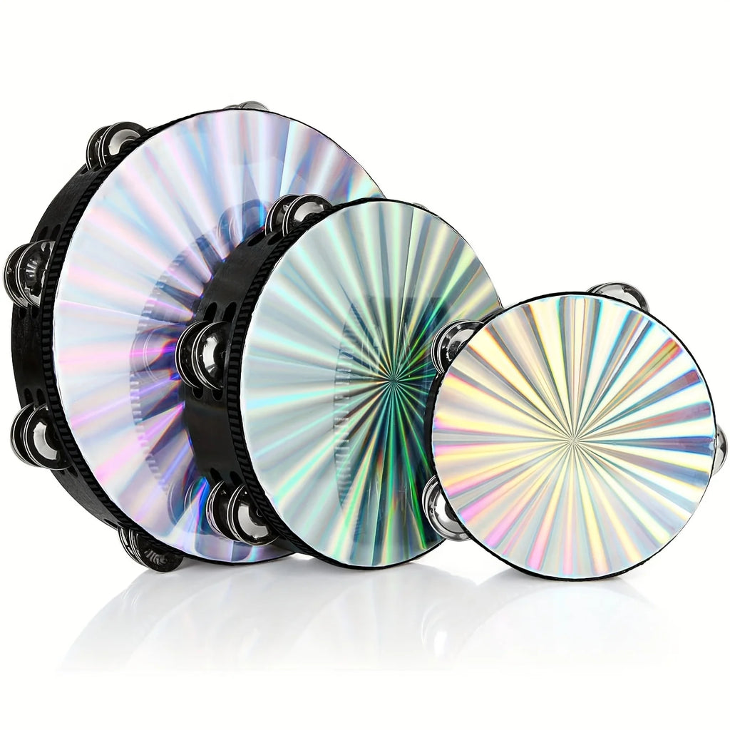 Double Row Radiant Tambourine – Handheld Rhythm Percussion for Music Education