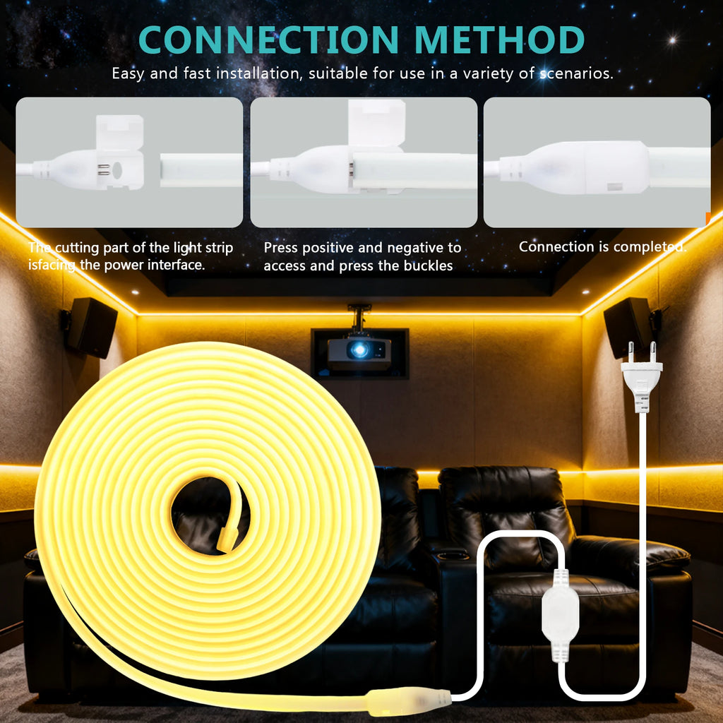 Waterproof COB LED Strip – Flexible Linear Lighting for Home Decor