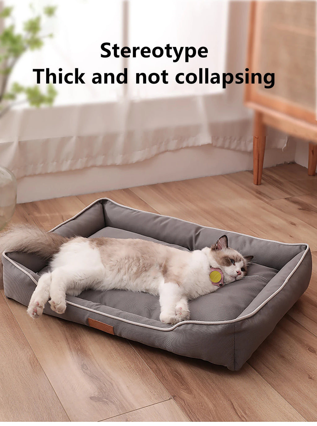 Waterproof Oxford Dog Bed – Thickened PP Cotton Mat for All Seasons