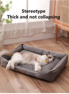 Waterproof Oxford Dog Bed – Thickened PP Cotton Mat for All Seasons