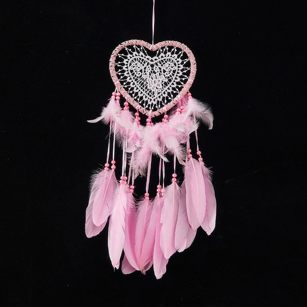 LED Heart Dreamcatcher – Hanging Nordic Ornament for Wedding Decor