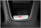 Aluminum S-Line Steering Wheel Emblem – Decorative Car Interior Accessory