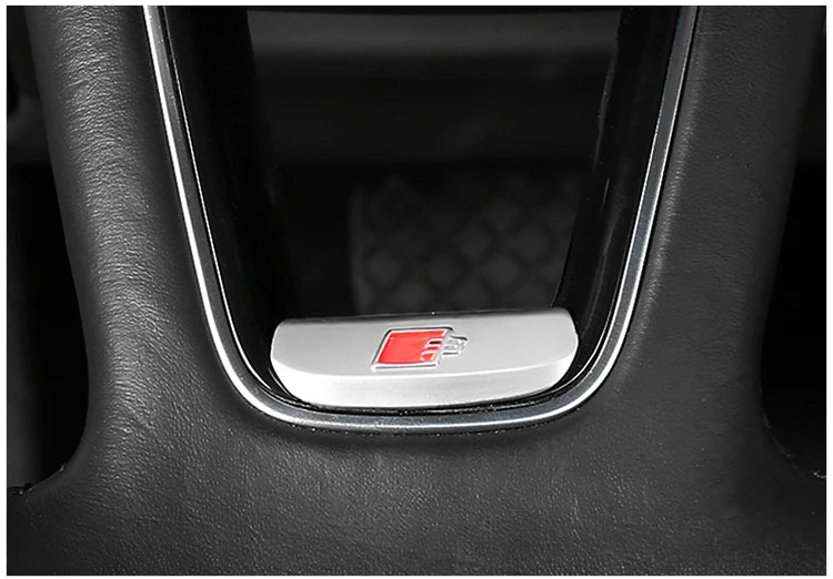 Aluminum S-Line Steering Wheel Emblem – Decorative Car Interior Accessory