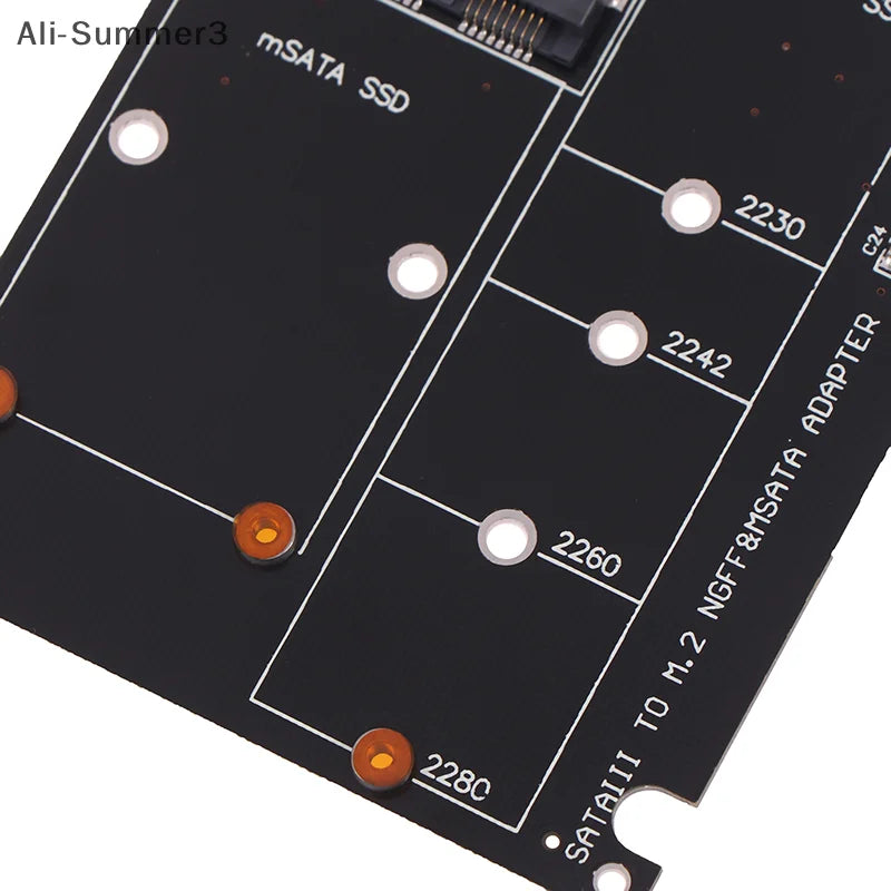 M.2 NGFF and mSATA SSD to SATA Adapter Board for Disk Conversion