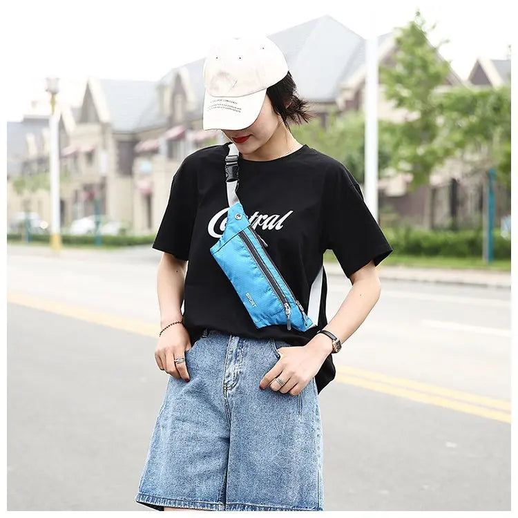 Nylon Waist Bag – Multifunction Chest Pack for Running Travel and Sports