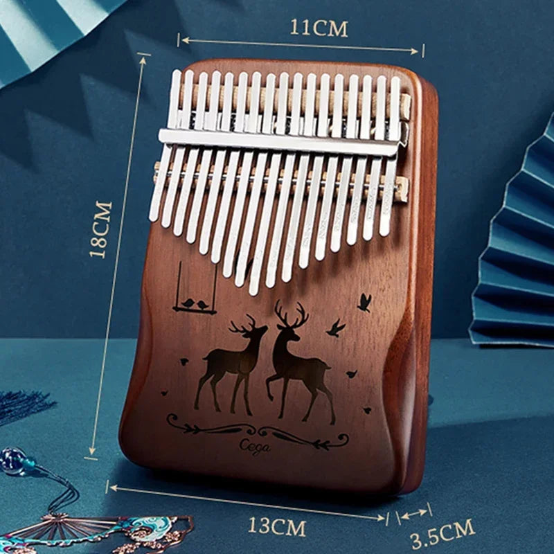 17-Key Beech Kalimba – Solid Wood Thumb Piano for Kids Musical Gift