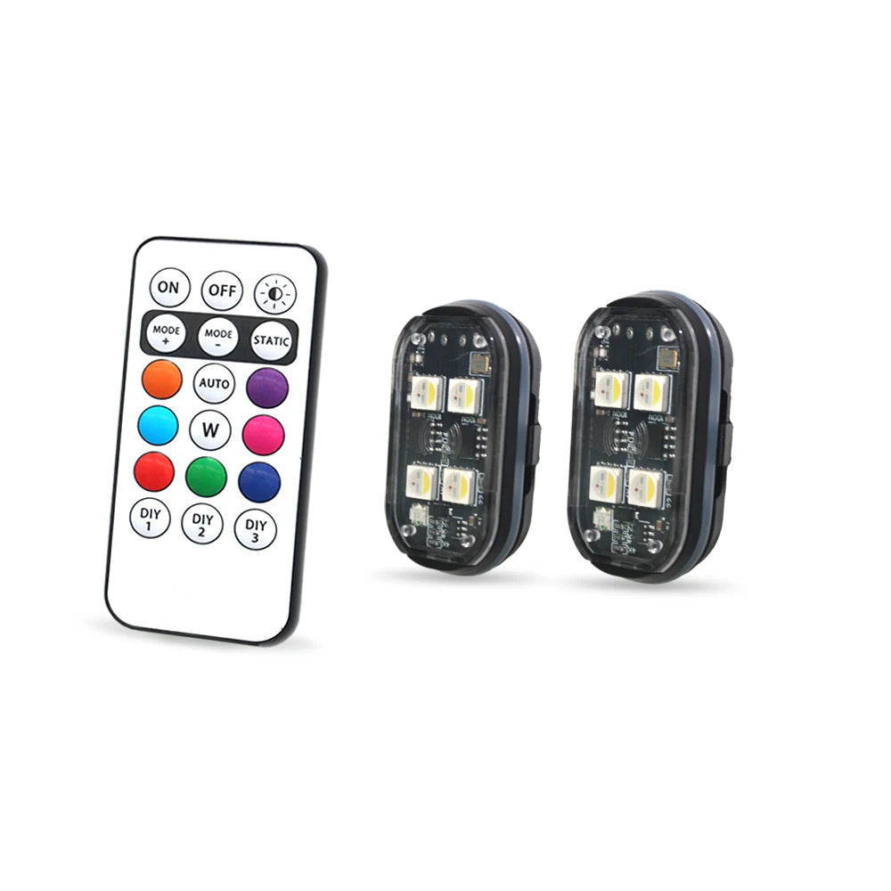 Wireless LED Strobe Lights – Multicolor Anti-Collision Warning for Car Decor