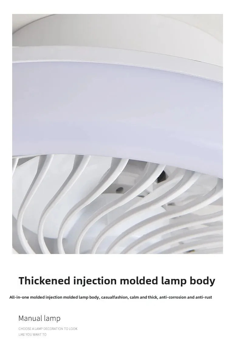 Rotating LED Ceiling Fan – 20 Inch Flush Mount Light for Modern Bedroom