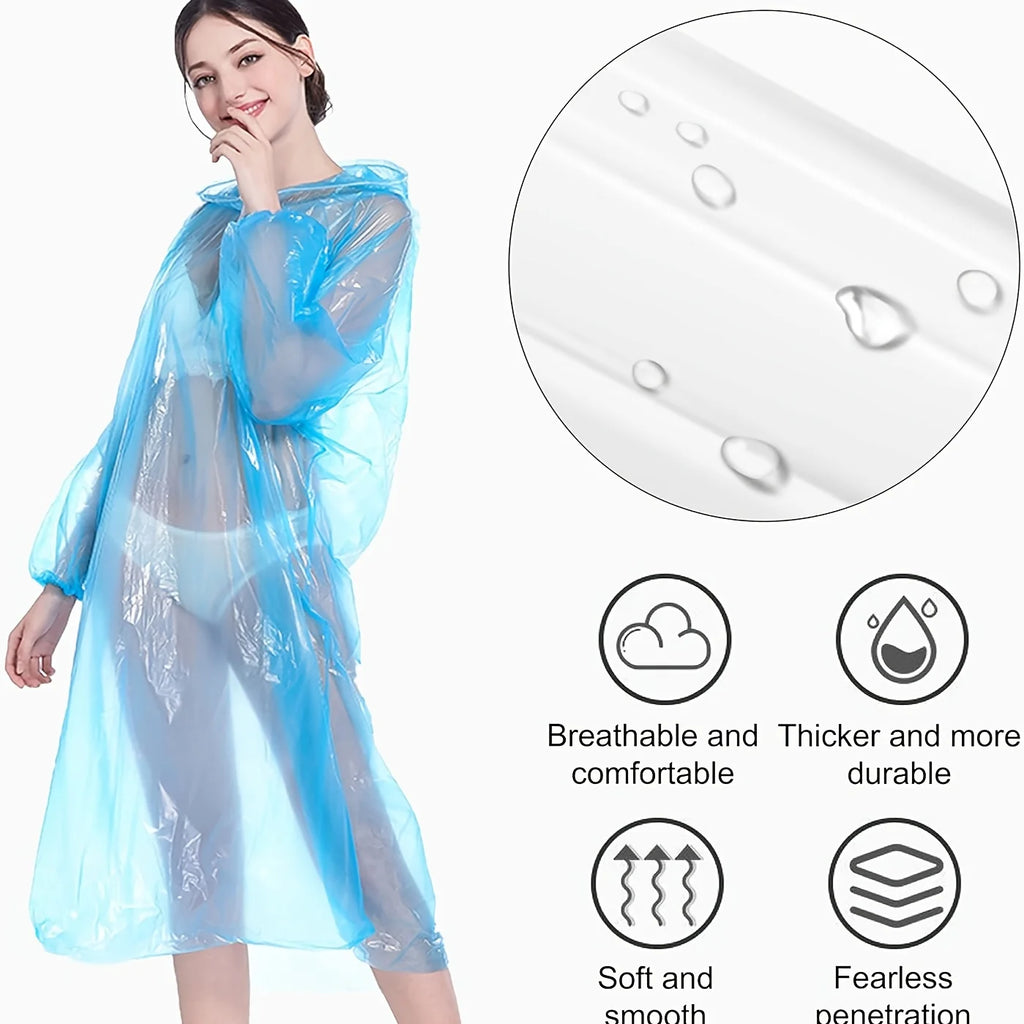 Portable Emergency Rain Ponchos – Compact Waterproof Gear for Hiking Camping