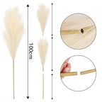 Faux Pampas Grass Decor – 39-inch Fluffy Reed Bouquet for Boho Home Wedding