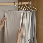 Non-Slip Metal Trouser Hangers – Open Ended Space Saving for Wardrobe Organization