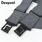 Elastic X-Type Suspenders – Adjustable Wide Braces for Men's Work and Formal