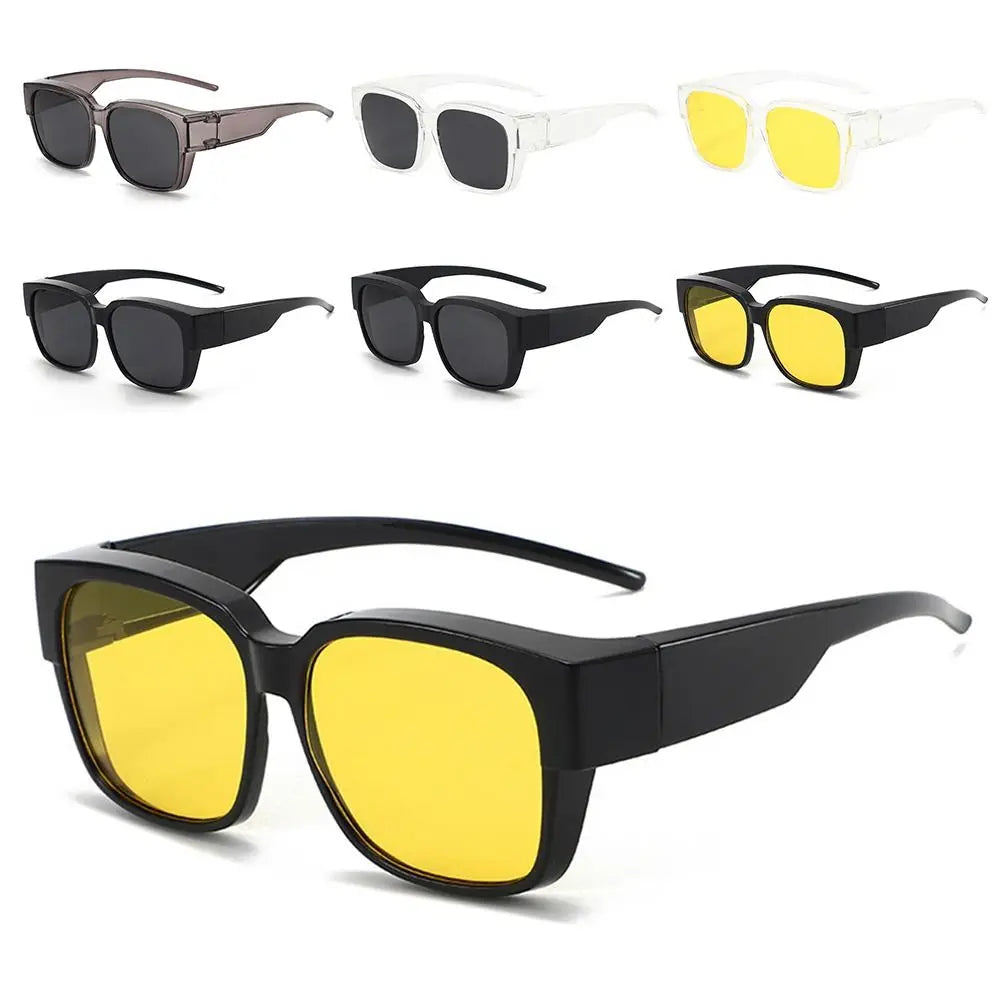 Polarized Fit Over Sunglasses – Square Wrap Around UV Protection for Outdoors