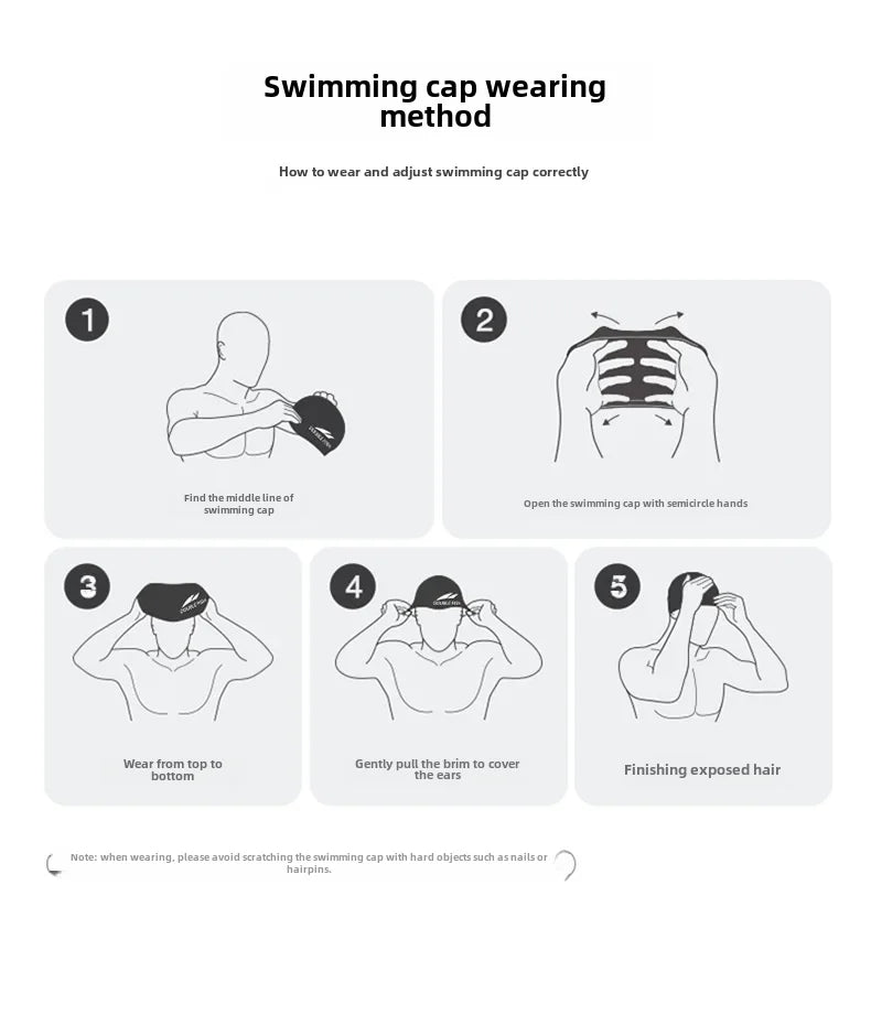 Waterproof PU Swimming Cap – Unisex Adult Professional Hat for Lap Training
