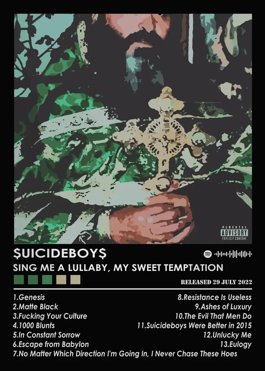 Suicideboys Band Canvas Poster – Vintage Hip Hop Music Wall Art for Home Decor