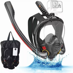 Full Face Snorkeling Mask – Silicone Anti-Fog Diving Gear for Underwater Swimming