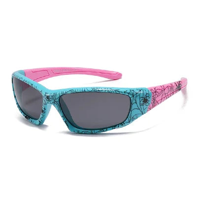 Polarized Spider Web Kids Sunglasses – UV400 Outdoor Sport Shades for 3-9y