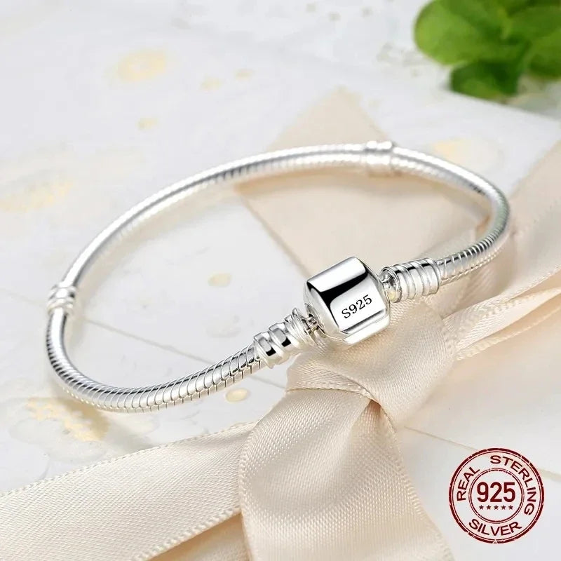 Sterling Silver Snake Chain Bracelet – Handmade Fine Jewelry for Women