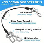 Chew-Proof Dog Car Harness – Durable Safety Seat Belt for Travel