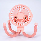 Flexible Tripod Stroller Fan – Rechargeable Personal Cooler for Travel