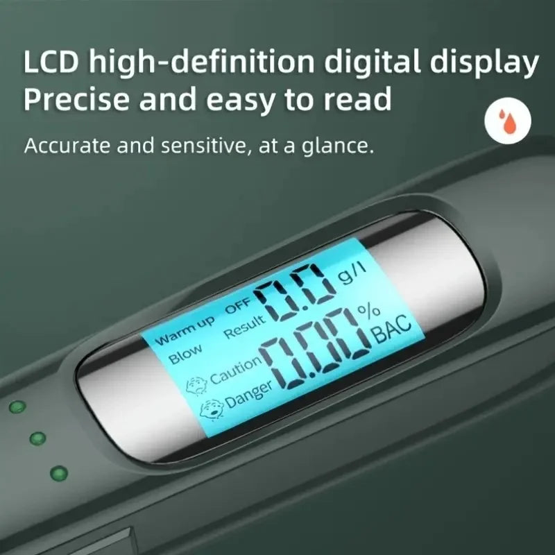Portable Digital Breathalyzer – High Accuracy Alcohol Tester for Home and Car