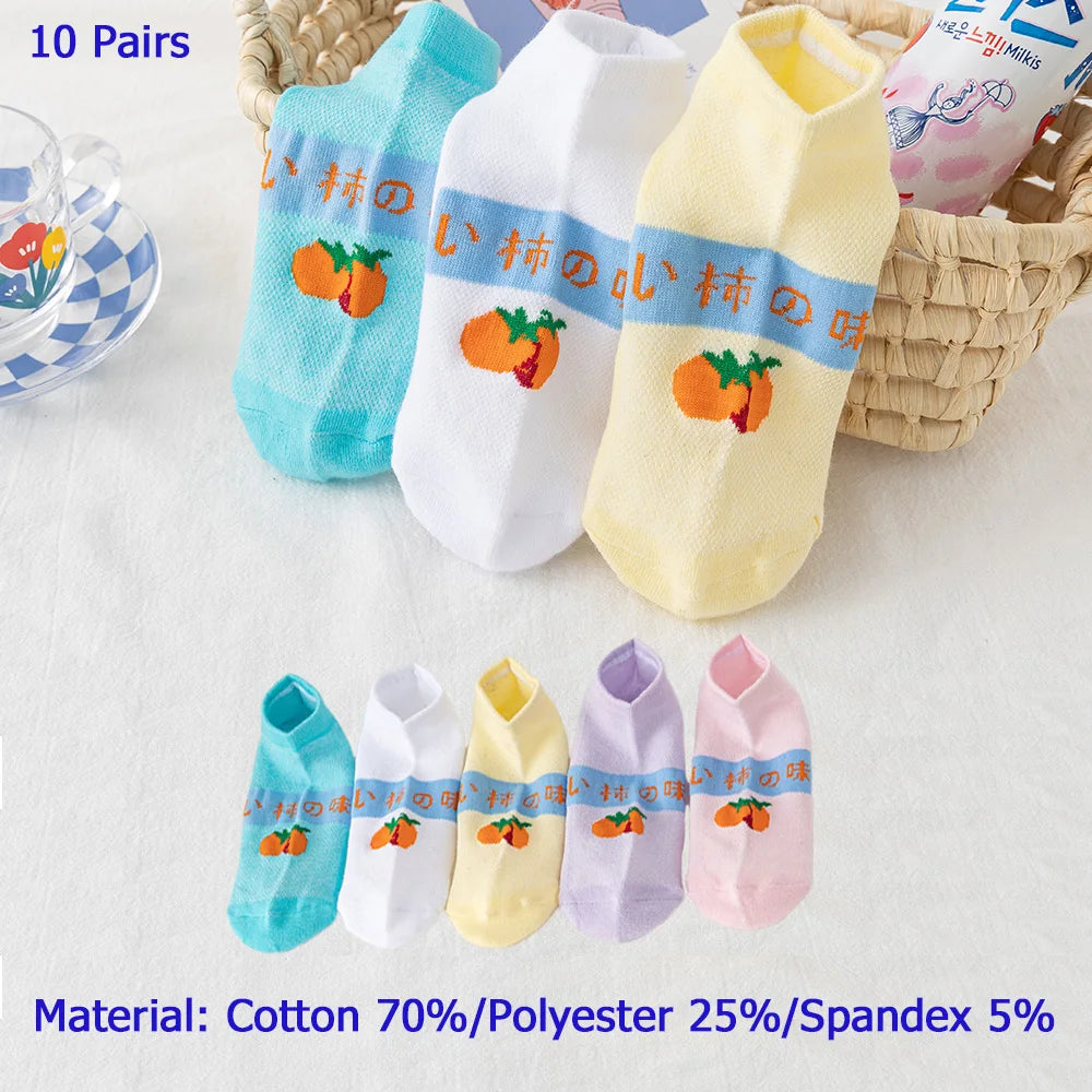 Breathable Cotton Ankle Socks – Mesh Sports Footwear for Summer Casual Wear