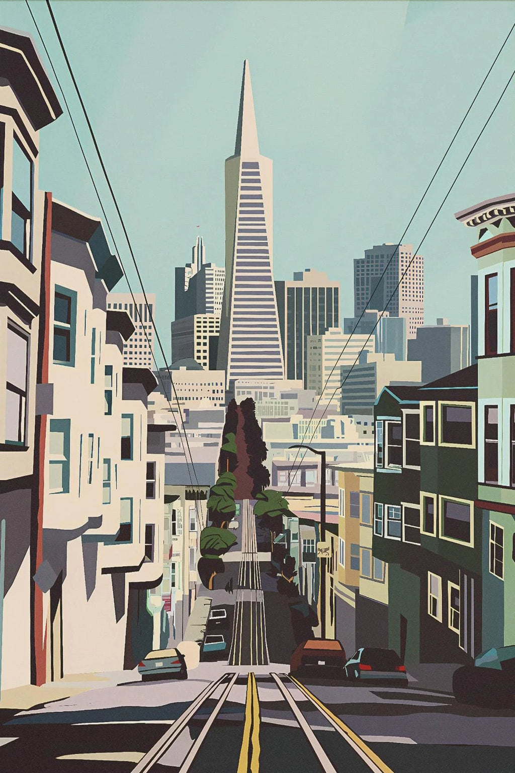 Modern Cityscape Canvas Print – Travel Landscape Wall Art for Home Decor