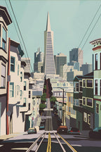 Modern Cityscape Canvas Print – Travel Landscape Wall Art for Home Decor