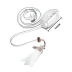 Interactive Cat Food Dispenser – Hanging Feather Toy for Kitten Enrichment