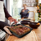 Carbon Steel Nonstick Roasting Pan – Rectangular Baking Tray for Bread and Cake