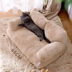 Plush Cat Bed Sofa – Warm Winter Nest for Small Dogs and Cats