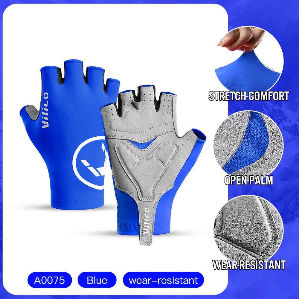 Half Finger Cycling Gloves – Anti-Slip Breathable Mittens for Road MTB Racing