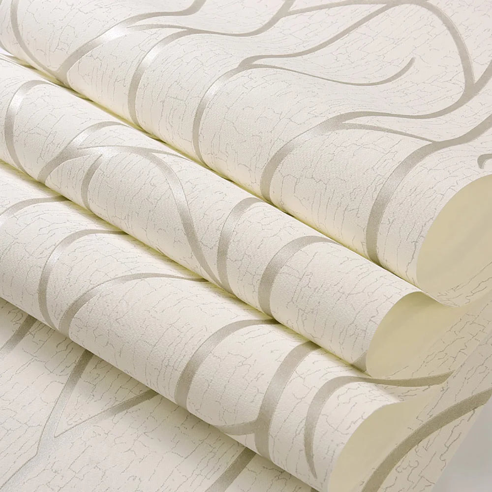 Non-Woven Striped Wallpaper – 53cm Thickened Modern Decor for Bedroom Walls