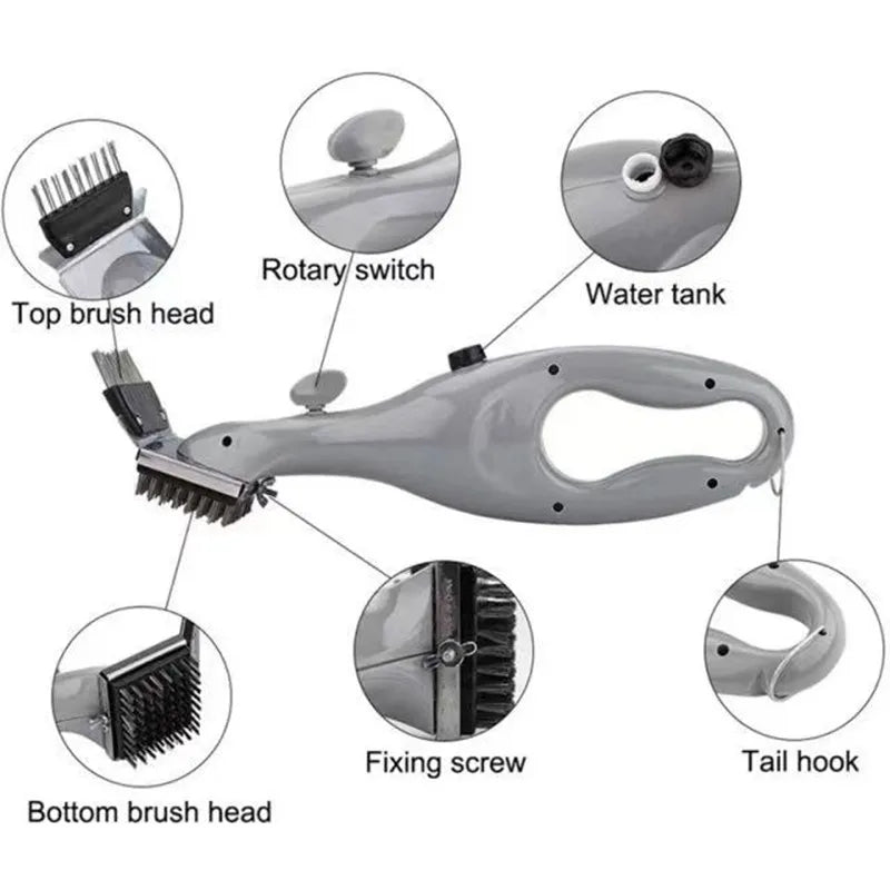 BBQ Steam Cleaning Brush – Scraper Tool for Gas and Charcoal Grills