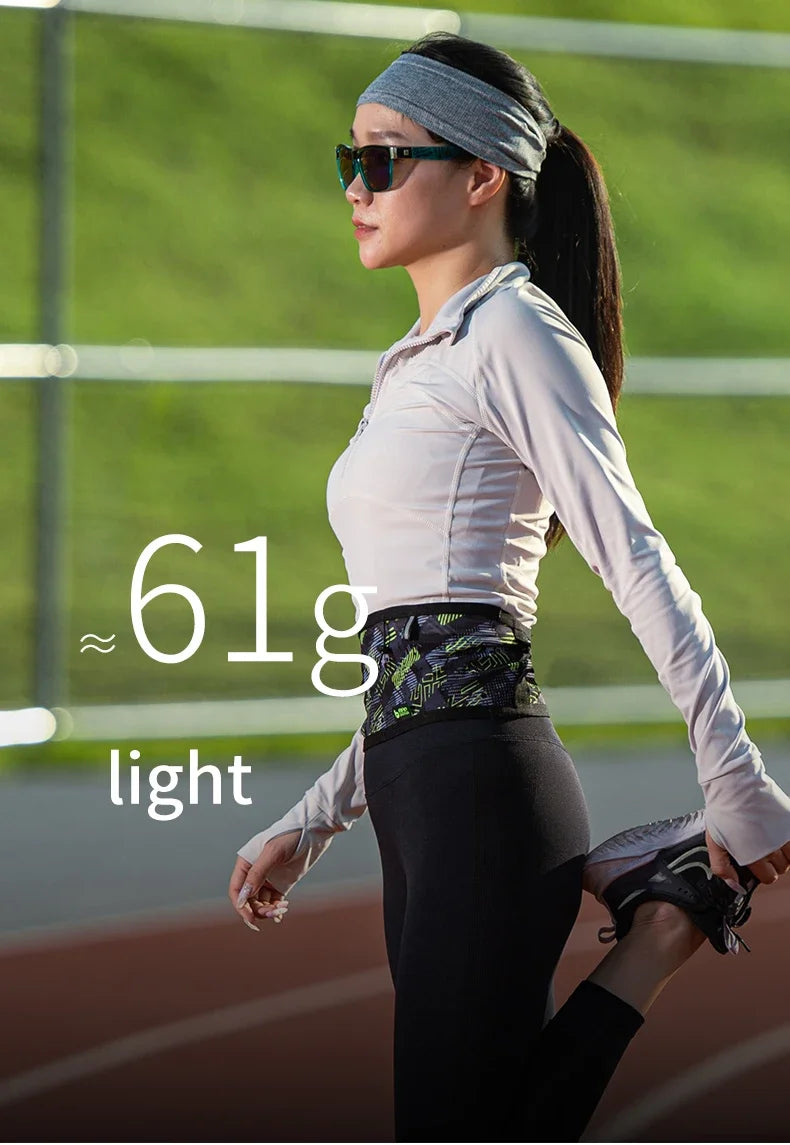 Woven Elastic Sports Waist Belt – Race Number Holder for Triathlon Marathon